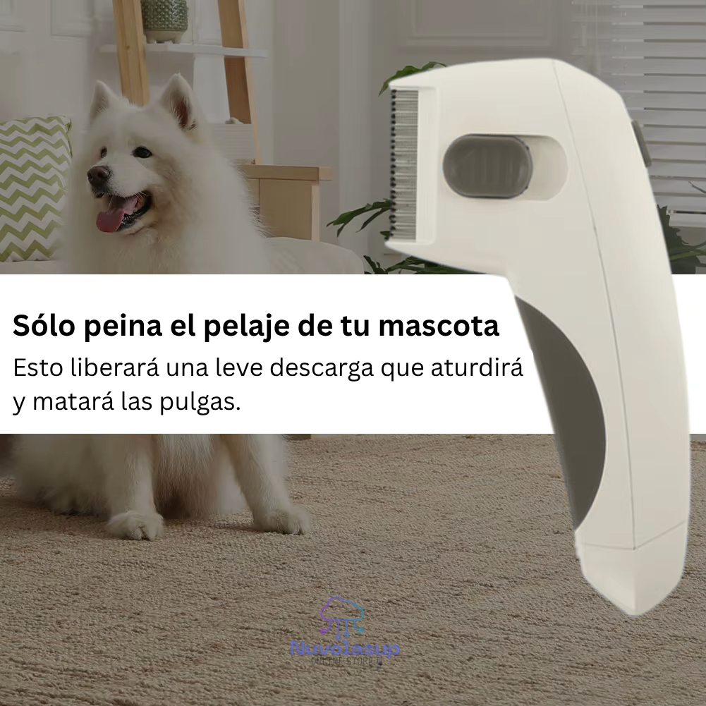 Cepillo Eléctrico Mata Pulgas para Mascotas
