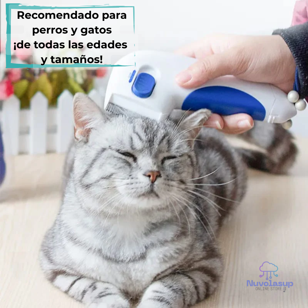 Cepillo Eléctrico Mata Pulgas para Mascotas