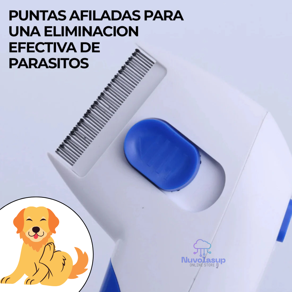 Cepillo Eléctrico Mata Pulgas para Mascotas